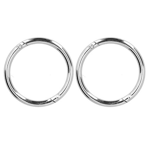 Beufee 2PCS Cattle Nose Rings, Carbon Steel Round Cow Nose Rings Farm Animal Veterinary Tool