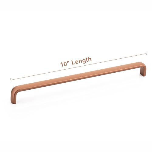 Image of 10 Inches PVD Rose Gold Stainless Steel Kitchen Cabinet Handles /Drawer Pull Handles for Cupboard & Almirah /Long Wardrobe & Furniture Door Handles(Pack of 4)