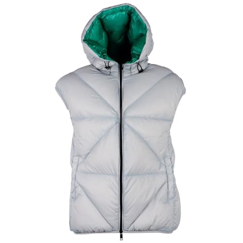 Gilet bouffant gris et vert femme veste sans manche style urbain chic