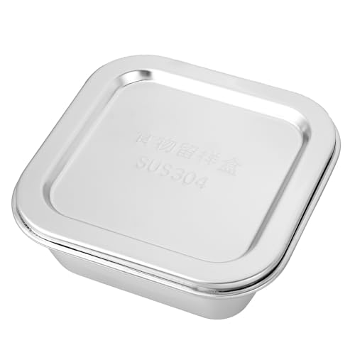 TOYANDONA Pot à Beurre Carré en Inox Couvercle Étanche pour Conservation Fraîche en Réfrigérateur Adapté la Pâtisserie