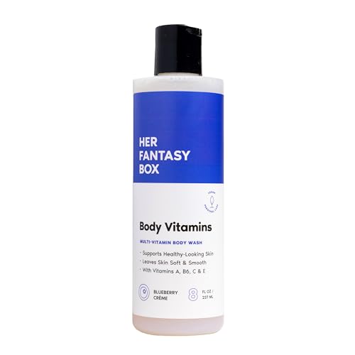 Image of Her Fantasy Box | Body Vitamins Moisturizing Body Wash - Multi-Vitamin Cleanser with Vitamins A, B6, C & E, Hydrating & pH Balanced, Vegan & Cruelty Free, 8 oz