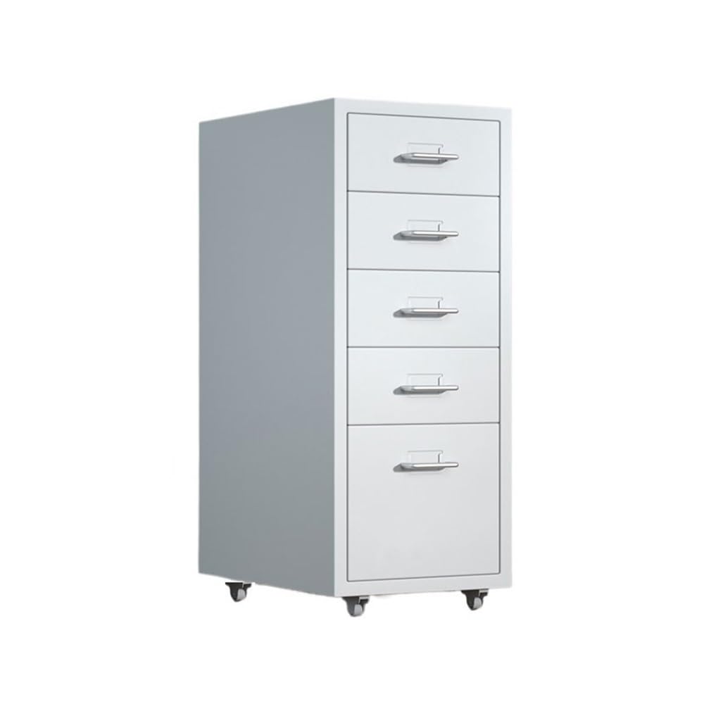 Aioneer White File Cabinet 5 Layer Large-Capacity Office File Cabinet Multifunctional Data Organizing Cabinet Thickened Cold-Rolled Steel Chest Of Drawers Storage Cabinet Filing Cabine