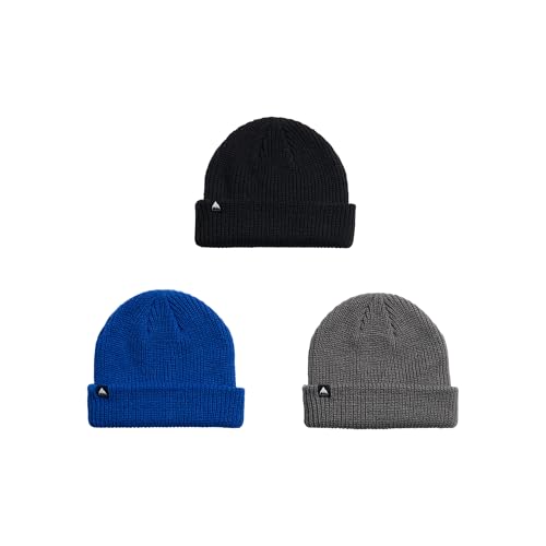 Image of Burton Kids' 3-Pack Recycled DND Beanie - Unisex Warm Winter Knit Hat for Boys & Girls - One Size