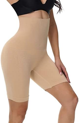 CORNER RUNNER High Waisted Shapewear Shorts for Women Tummy Control Boyshorts Body Shaper Shorts Thigh Slimmer(S-XL)