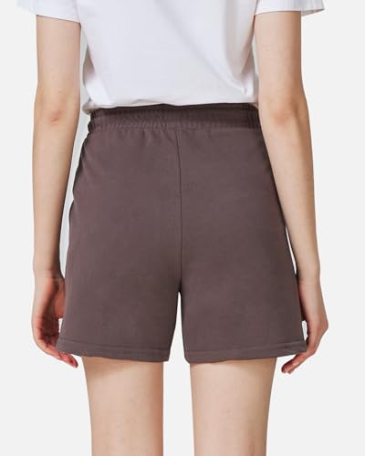 Liloak 4/5 Pack Sweat Shorts for Women with Pockets, Drawstring Cotton Workout Shorts Lounge Casual for Summer Running Shorts4