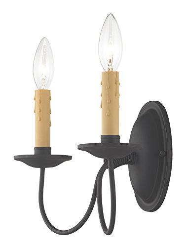 Image of Livex Lighting 4452-04 Heritage 2-Light Wall Sconce, Black