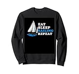 Photo Gallery eat sleep sailing repeat retro divertente sailor disegni regalo felpa Photo Gallery eat sleep sailing repeat retro divertente sailor disegni regalo felpa