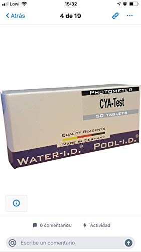 WATER-I.D. Reactivo fotómetro Test Cianuro, 100 tabletas