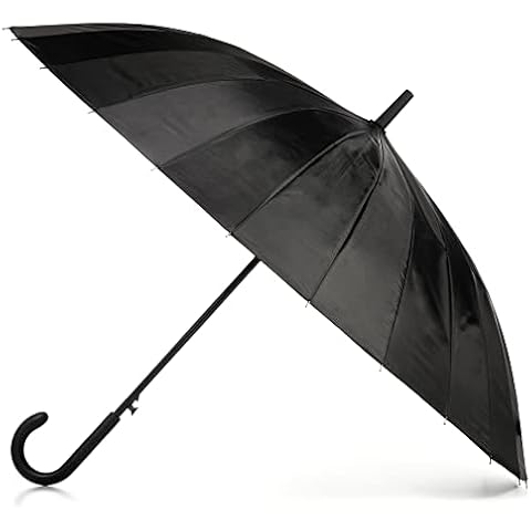 Totes Large Eco Auto-Open Umbrella, Midnight Black Cover