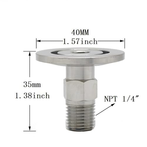 Image of SS304 KF25 NPT Male Adaptor thread 1 /4 inch NW25 KF Male coupling ISO-KF25 X NPT 1 /4 inch