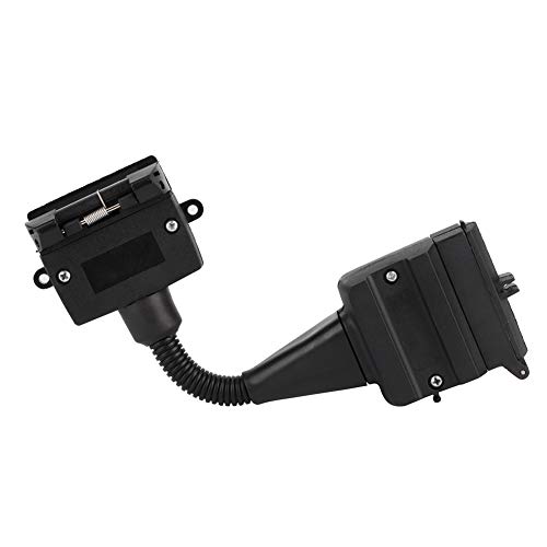 Enchufe de remolque estándar ABS de 12 a 7 pines, adaptador de conector de cableado de enchufe de camión, material ABS resistente, diseño Plug and Play para remolques, automóviles