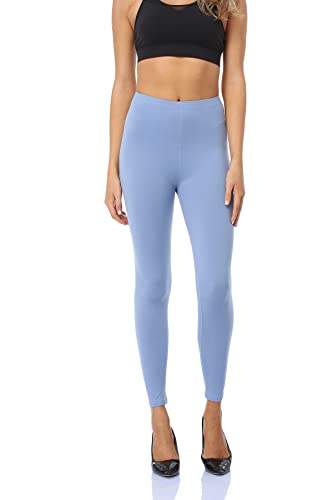 Image of Kotii Women's Soft Full Length Leggings High Waist Ankle Length Leggings Pants Tights