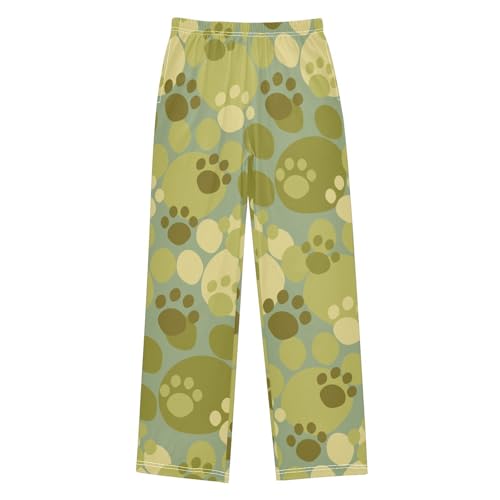 Boys' Pants Dog Paws Long Bottoms Jogger Pants Elastic Waist Trousers with Pockets S-XL