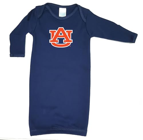 Image of Future Tailgater Auburn Tigers Baby Navy Layette Gown 0-3 Months