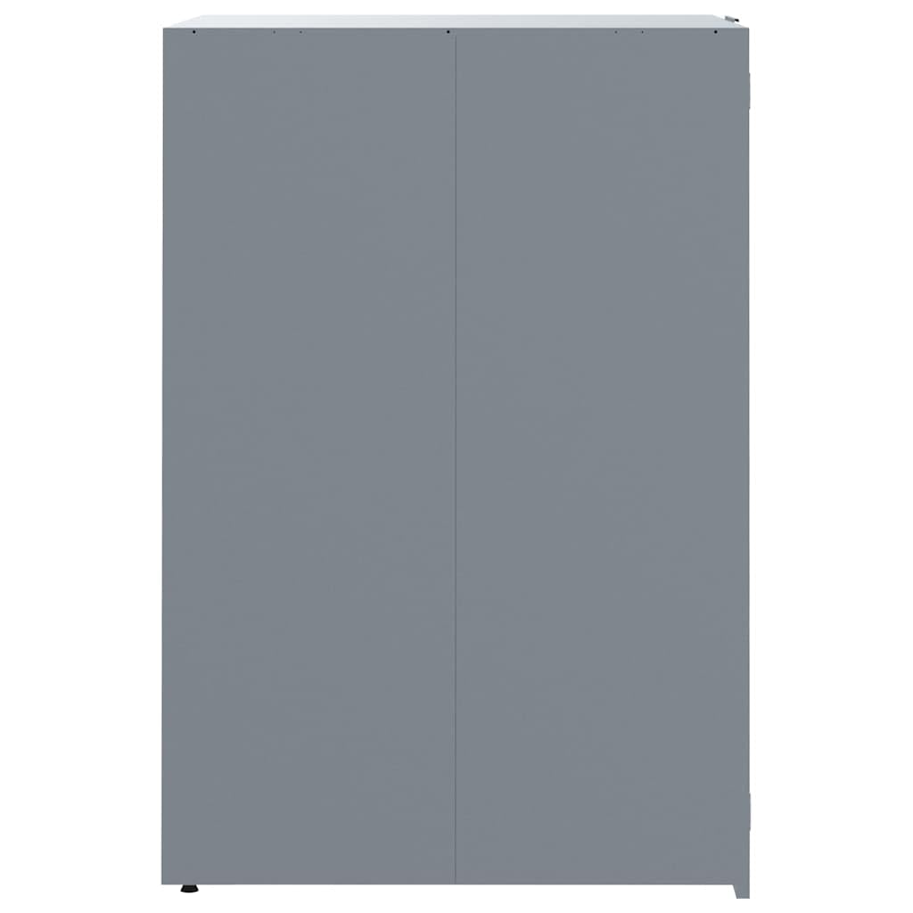 vidaXL Mülltonnenbox für 3 Tonnen Grau 207x79x117 cm Stahl