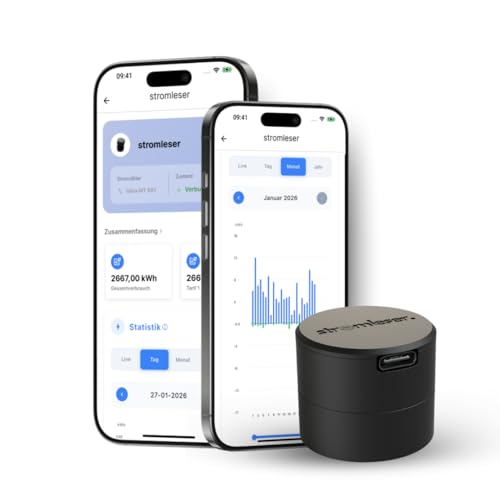 stromleser one WLAN Stromzähler auslesen IR Lesekopf mit App | Verbrauchstracker für Balkonkraftwerke & Zuhause Smart Home Messgerät Energiemonitor Plug & Play
