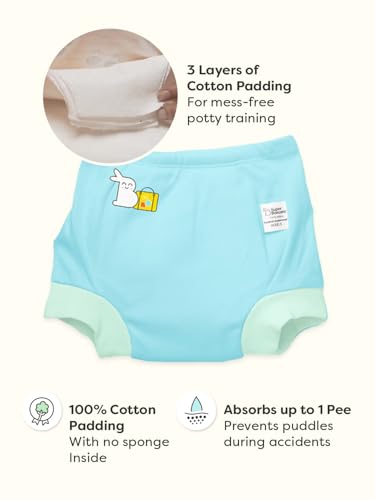Image of superbottoms Padded Underwear for Babies & Toddlers, 3 Layers of Premium Cotton & DryFeel Layer, Ideal for Diaper-Free Time & Mess-Free Potty Training Pants, Pack of 6