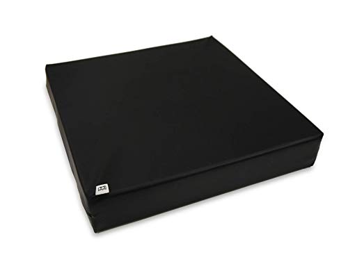 PEPE-COJÍN Antiescaras (42x42x8 cm), Cojín Silla Oficina, Cojín Antiescaras para Silla de Ruedas, Cojín Antiescaras Viscoelástico Memoria, Cojín Postural, Color Negro