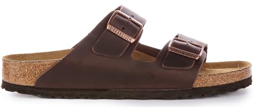 Image of Birkenstock Arizona Mules /Clogs Men Brown Mules Shoes, Habana, 8 US