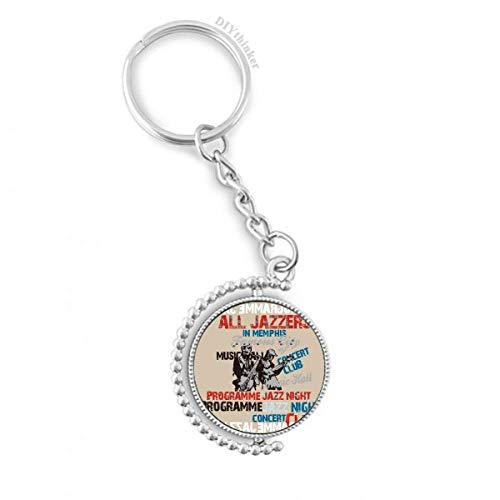 Llavero de instrumentos de música para regalar a melómanos con anillo giratorio