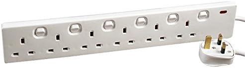 Aerials 6 Way 2 m Individual Switched Extension Lead