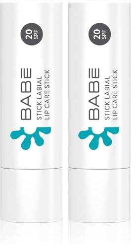 Laboratorios Babé - Stick Labial con Protección Solar 20 | Protector Solar para Labios con Acción Hidratante | Bálsamo con Vitamina E y Aceite de Aguacate | Transparente | Ideal para Uso Diario | 4gr