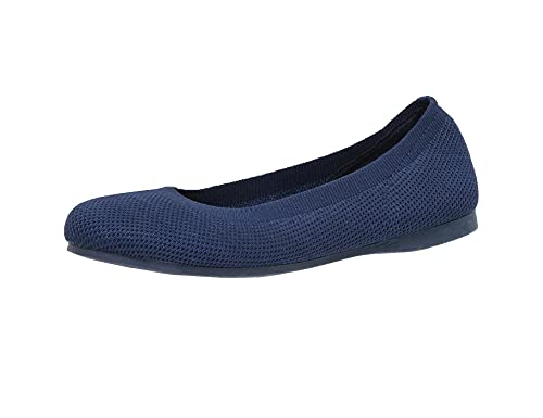 CUSHIONAIRE Women's Tyra Knit Flat with +Memory Foam and Wide Widths Available