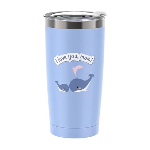 Sursip 20 oz Tumbler Gifts for Mom, Mothers Day Gift - Mug Tumbler with Straw and Lid, Double Wall Vacuum Stainless Steel Insulated Coffee Mug Travel Cup, Keep Drinks Cold/Hot, Sweat Proof - Ice Blue Cover