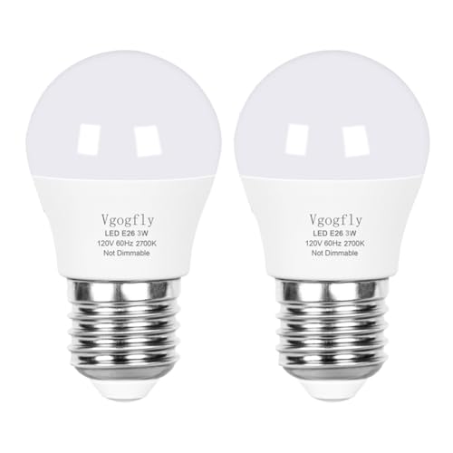 Vgogfly Led Light Bulb 25 Watt - 3 Watt Equivalent Energy Efficient, Soft White 2700K, Non-Dimmable...
