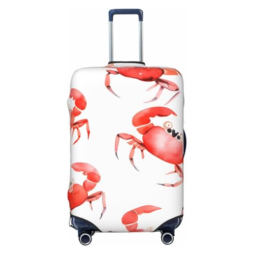 Crab Luggage Cover for Suitcase Watercolor Elastic Suitcase Cover Protector Luggage Sleeve Anti Scratch Dust Fits 22-24 Inch