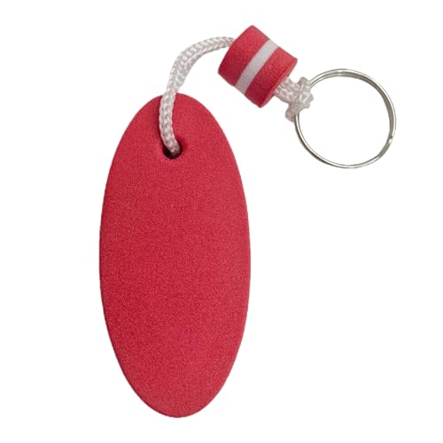 Llavero flotante - llavero ovalado ligero, etiqueta colgante de espuma impermeable | Accesorio de travesaño de seguridad para deportes marinos, aventura de playa de pesca de pisci, rojo, Se référer au