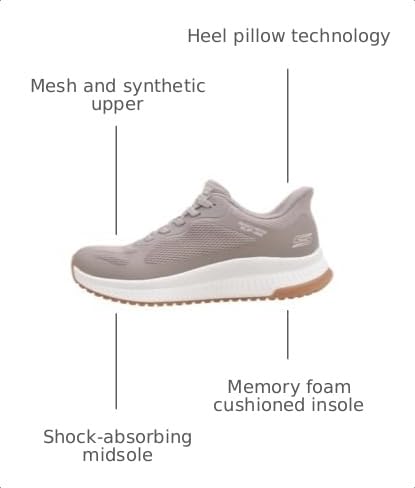 Image of Skechers Womens Hands Free Slip-ins Bobs Squad 4 - Staple Look
