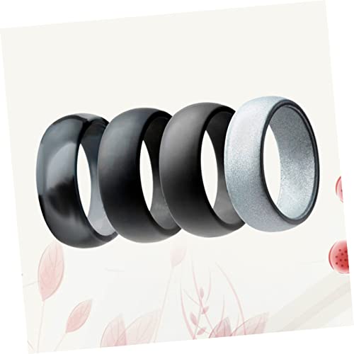 Anillos de silicona para deportes unisex 4 piezas miniatura 5
