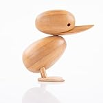 GIBOX Duckling Decorative Showpiece Wooden Baby Duck Decor Accent for Living Room Bird Figuirine for Office Table Unique Gift Item for Friends Family Statue Standard Beige (9.5x6x9.5 cm) - Image 5