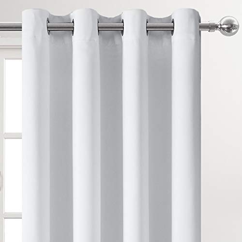 Image of DWCN Room Darkening Curtains for Bedroom 52x84 Inch 2 Panels Greyish White