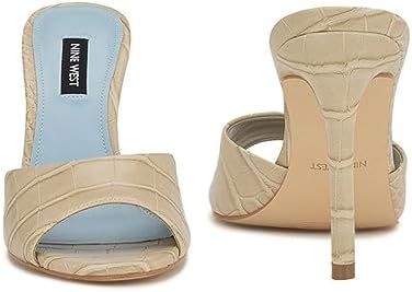 Nine West Women's FASSI Heeled Sandal, Oak Croco 110, 10 | Image 2