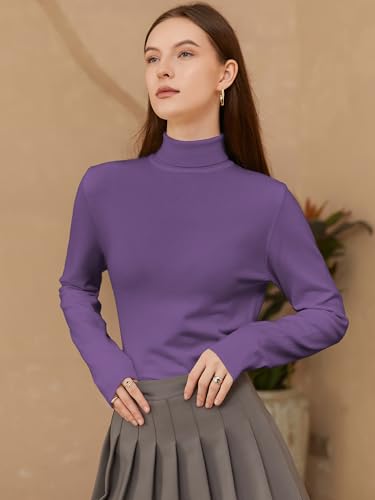 Image of SANGTREE Women's Turtleneck Sweaters Long Sleeve Pullover Tops | Breathable Lightweight Fabric| Fall Winter Fashion Outfits| Perfect for Daily,Office,Vacations,Holiday,Family Gatherings Etc.