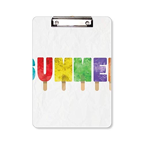 Porte-bloc A4 Summer English Word Popsicles pour l'organisation de vos documents