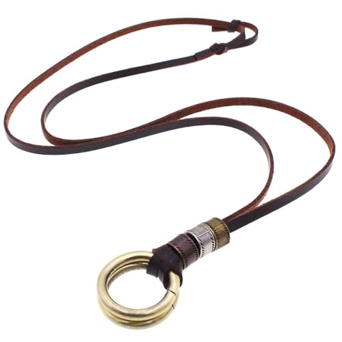 Zibuyu® Unisex Leather Necklace with Stainless Steel Pendant – Durable Braided Chain, Adjustable Clasp, Stylish Jewelry for Men and Women, Casual & Formal Fashion Accessory