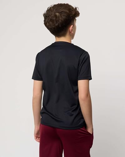 Real Essentials 5 Pack: Boy's Active Athletic Short Sleeve Performance Shirt Cooling Wicking T Shirts Activewear 6-18 Years3