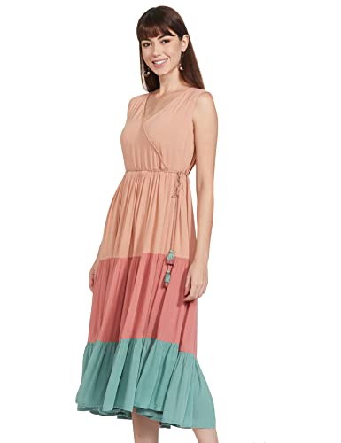 Image of Max Women's Printed Round Neck Ethnic Dress