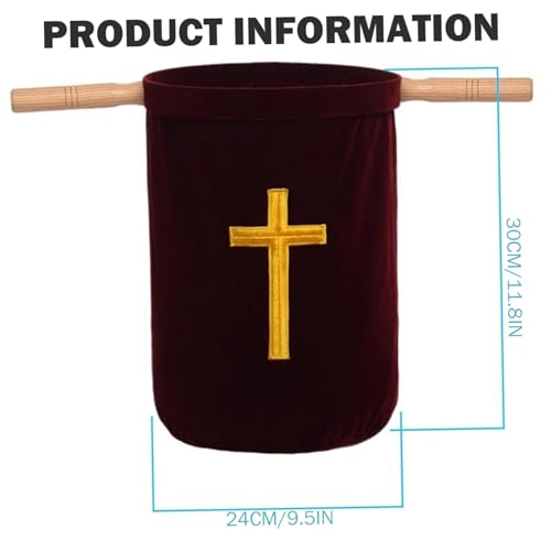 Bolsa de iglesia para evitar ruidos en colecta de terciopelo 6
