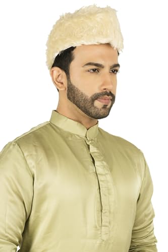 Image of Traditional Handstitch Ready to Wear Topi /Cap /Turban for Wedding, Pooja and Traditional Function Use It, [Free - Size]