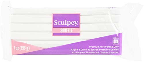 Sculpey SoufflÃ© Polymer Oven-Bake Clay, Igloo White, Non Toxic, 7 oz. bar, Great for jewelry making, holiday, DIY, mixed media and more! Premium light-weight oven bake clay.