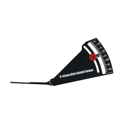 Medidor de altura de reparación RC, medidor de altura de aluminio ajustable para coches y camiones RC con rango de medición de 3 mm a 42 mm