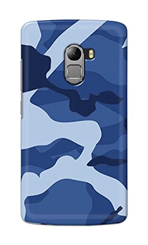 Image of PRINTFIDAA Printed Hard Back Cover Case for Lenovo K4 Note Back Cover (Army Blue Pattern) -1302