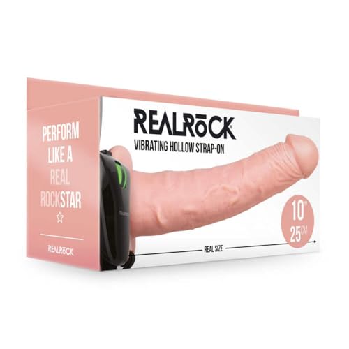 Vibromasseurs classiques marque SHOTS Vibratore cavo indossabile Vibrating Hollow Strap-on No Balls - 24,5 cm - Flesh