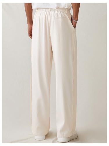 OYOANGLE Men's Business Casual Dress Pants Zipper Fly Straight Leg Trousers Dressy Slacks with Pocket2