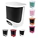 TIENDA EURASIA® Cubo de Basura para la Cocina - Cubo Basura con Pedal Capacidad para 30 Litros - Material Plastico Resistente - Variedad de Colores (Blanco)