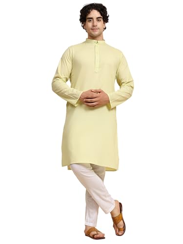 Image of SKAVIJ Men's Casual Kurta Pajama Set Regular Fit Traditional Dress Yoga Outfit